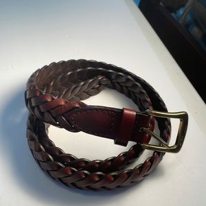 Ralph Lauren Men’s English Brown braided leather belt. Size 38